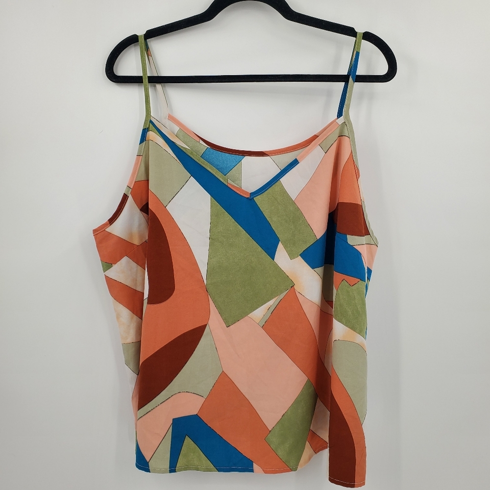 ♧♧ Geometric Spaghetti Strap Cami Size 3XL